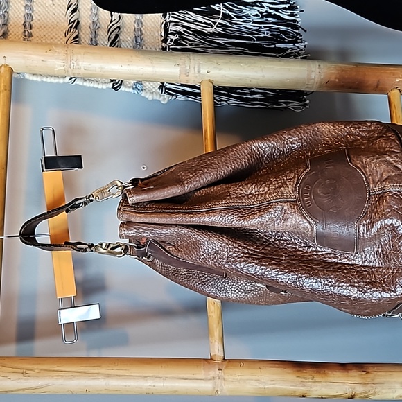 Vintage Leather Bucket Backpack Bag - Picture 5 of 8